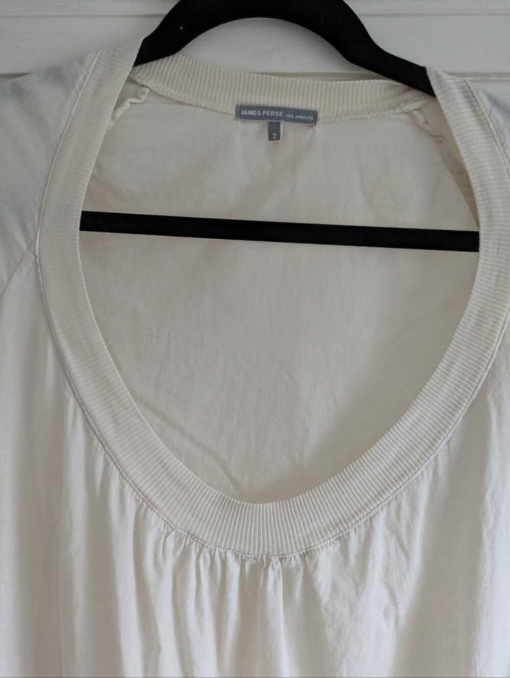 James Perse Ivory Mini Dress w/ Roll Up Sleeve Option- JP 2 - Picture 3 of 5